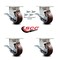 Service Caster 4 Inch Kingpinless Poly on Polyolefin Wheel Caster Set Brake and Swivel Lock SCC SCC-KP30S420-PPUR-SLB-BSL-4 - alternate 3